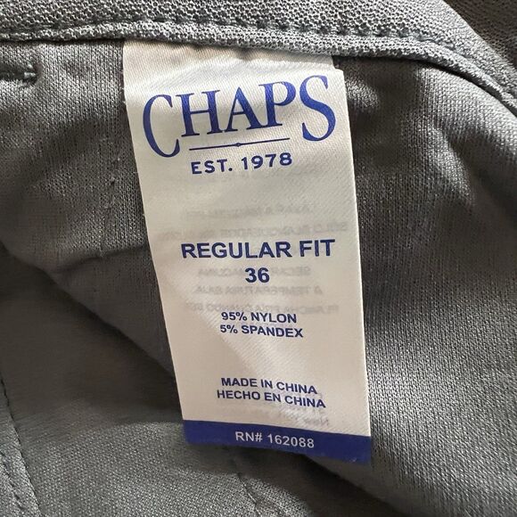 Mens Chaps Gray Golf Shorts Regular Fit 36 Casual Summer Preppy - Picture 5 of 9